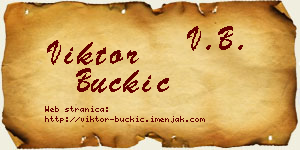 Viktor Buckić vizit kartica